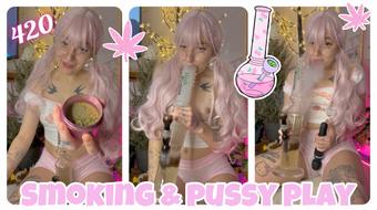 420 PRINCESS SMOKING BONG AND GETTING HORNY
