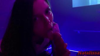Risky Public POV Blowjob In PS Club VIP Room - Natalissa