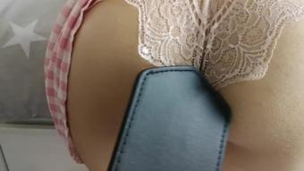 pretty girl gets her ass spanked || squirming and whimpering