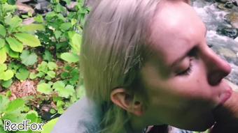 Schoolgirl Sloppy Pov Blowjob On Nature Cums On Mouth