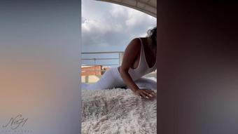 Niaharris Aerial Yoga Dressed In White Sfw Manyvids