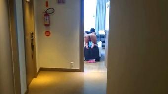 FUCKING WITH HOTEL ROOM DOOR OPEN