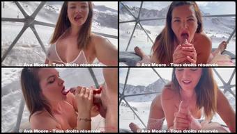He Fucks Me Facing The Ski Slopes And Fills My Face With Cum Duet
