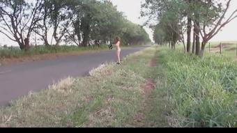 Misssweetteen Naked On The Road