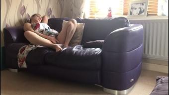 Masturbating on the Sofa