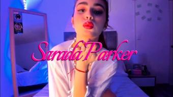 sweet sexy girl twerks and touches her pussy