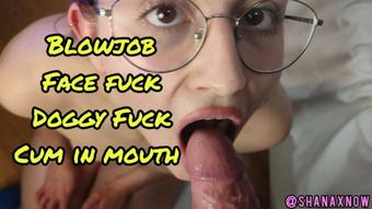 ROUGH BJ FACE FUCKING DOGGY CUM IN MOUTH