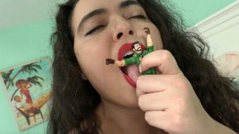 Giantess Marcy Toys With Shrunk Army Man