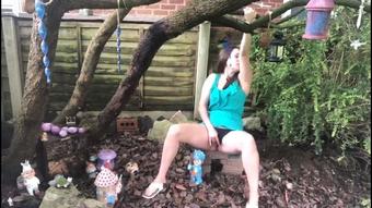 Pussy Play in the Fairy Garden