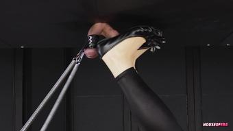 Milking Table Femdom Footjob & Handjob – Balls Stretching | Era