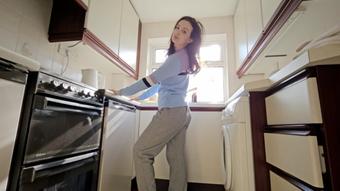 Sunny wetting in the kitchen peeing - May 14, 2024