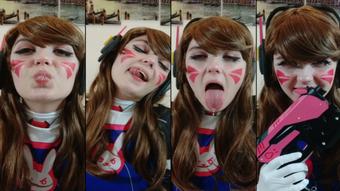 D.VA Cosplay - Ahegao Face - Jul 7, 2020