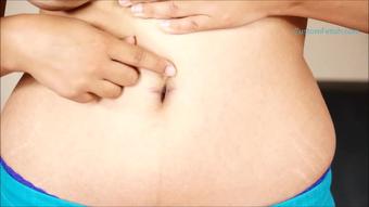 Amber's First Belly Button Show Topless