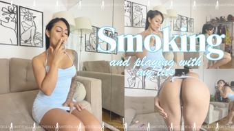 Smoking and playing with my tits - July 12, 2025