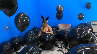 Mistress Bunny Dominates Balloons