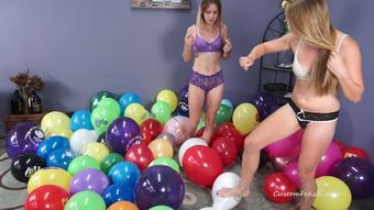 Amber +Julie Stomp Pop 100 Balloons