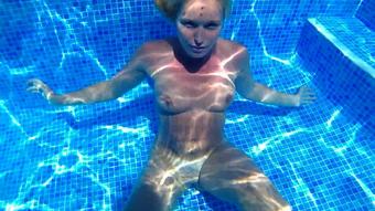 Underwater erotic and sensual cock tease