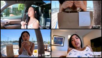 Asian Elie Lee Shows Pussy In Public And Craves More Cock In Hotel Room Sd