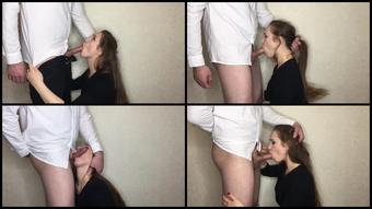 Boss Had Fun With Her Mouth And Pulled Pulsating Oral Creampie Inthroat