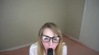 115 - Nerdy Schoolgirl Deepthroating First Bbc