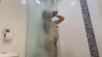 In the shower with dad