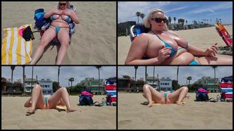 Cameron Skye Huge Tits Milf Tiny Beach Thong
