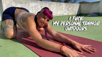 POV I Fuck my Personal Trainor Outdoors