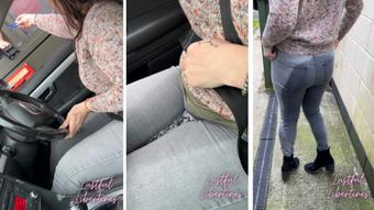 Two public jean wettings as I drive thru & get served - April 29, 2024