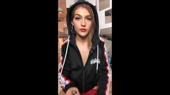 Ghetto girl smokes & Masturbates