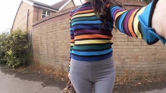 Grey leggings on the estate - May 22, 2019