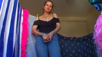 Jeans Fetish Condom Sissy CEI