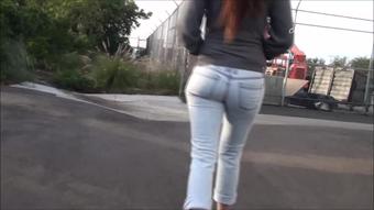 April Models Tight Jeans