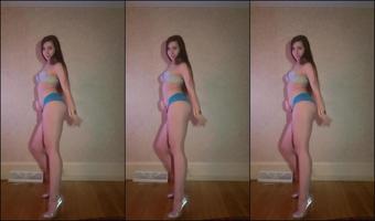 Amateur Strip to nude ♡tight dress & high-heels