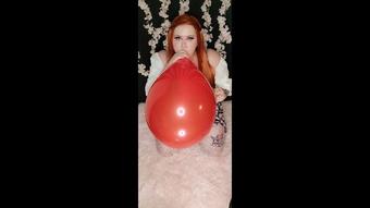 Ginger BBW blows Red Balloon - March 04, 2022