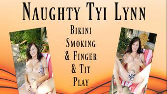 Bikini Smoking & Finger & Tit Play