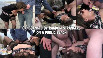 Gangbanged by six strangers on a beach