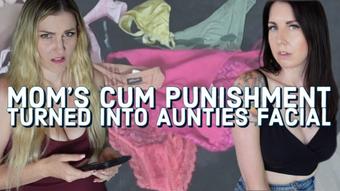 Moms Cum Punishment turned into aunties facial