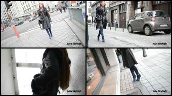 Nude Under Fur And Leather Coat Overknee Boots Mpeg4