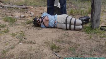 The Vigilante Turns His Attention Towards Rachel Outdoor Leather Bondage 3