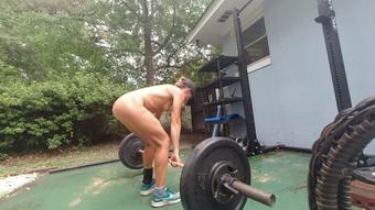 Savage Babe Lifts and Stretches in rain - July 18, 2020