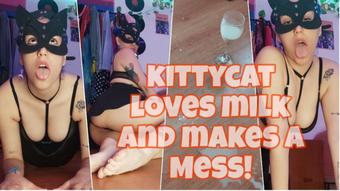 Kitty loves milk