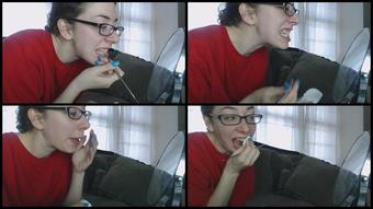 Canadiansammy Sammy Candidly Scrapes Her Teeth 2015