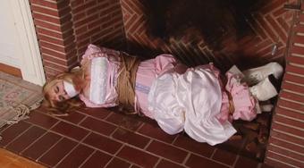 Pink Damsel In The Fireplace - Lorelei And Jon Woods