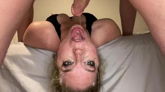 EXTREME SLOPPY Upside Down Throat Fuck | Seeing how messy I can get!! - Ivy Jade
