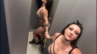 Quick Play While Trying on Gym Clothes