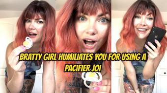 Bratty Girl Humiliates You For Using A Pacifier JOI - August 06, 2024