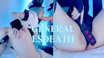 General Esdeath takes on a huge cock. 4k