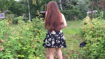 Outdoor Controlled Orgasm In Public Raspberry Patch | Lexa Lite