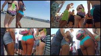 463 El Adv Blue Thong Hello Kitty Bang