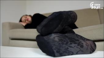 Anna In Her Favorite Worn Pantyhose Teasing You Pov Pov Foot Worship Smelly Nylon Foot Fetish 1080P